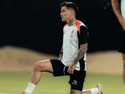 أوتافيو في تدريبات القادسية استعداداً لمواجهة الهلال في دوري روشن السعودي - 11 سبتمبر 2025 - X/@Alqadsiah