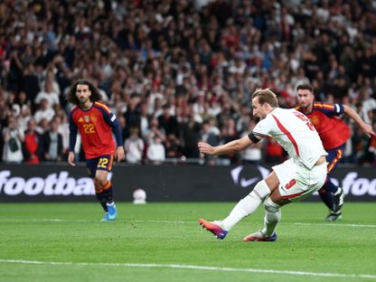 هاري كين يهدر ركلة جزاء في لقاء إنجلترا وإسبانيا بدوري الأمم الأوروبية - 26 سبتمبر 2026 - Reuters