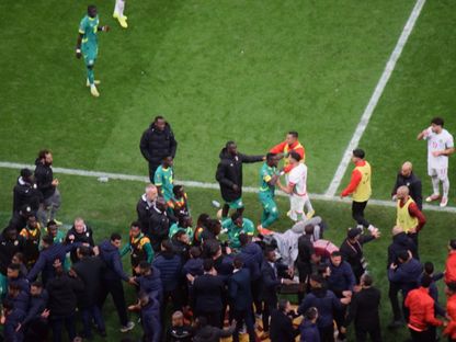 لاعبو السنغال يهددون بالانسحاب من نهائي كأس إفريقيا بسبب ركلة جزاء لصالح المغرب في الوقت الضائع - 18 يناير 2026 - mahmoudmaher/asharq