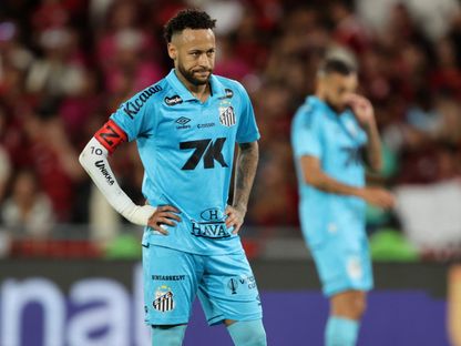 نيمار دا سيلفا من مباراة سانتوس وفلامنغو بالدوري البرازيلي - 10 نوفمبر 2025 - Reuters