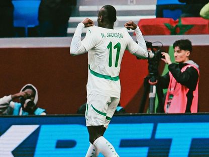 نيكولاس جاكسون مهاجم السنغال يحتفل بهدفه الثاني أمام بوتسوانا في كأس الأمم الإفريقية - 23 ديسمبر 2025 - X/@CAF_Online