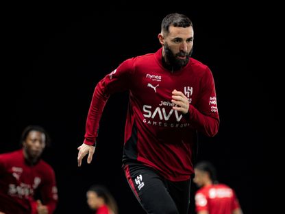 كريم بنزيما خلال تدريب الهلال الأخير قبل مواجهة الأهلي بنصف نهائي كأس الملك - 17 مارس 2026 - X/Alhilal_FC