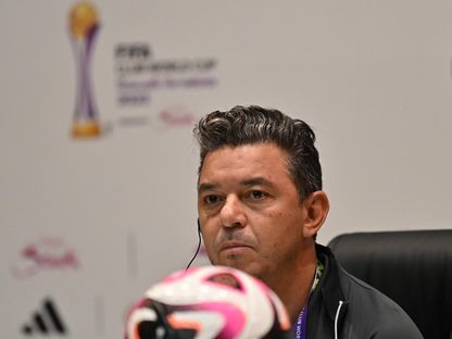 مارسيلو غاياردو مدرب الاتحاد السعودي في مؤتمر صحافي عشية مباراة ضد أوكلاند سيتي في كأس العالم للأندية - 11 ديسمبر 2023 - X/@aawsat_spt