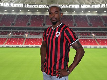 البرازيلي تياغو مينديز بقميص نادي الريان القطري بعد انتقاله من ليون - 7 يوليو 2023 - TWITTER/@AlrayyanSC
