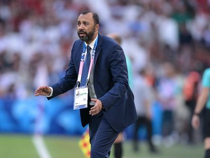 طارق السكتيوي مدرب المغرب خلال مواجهة إسبانيا بنصف نهائي أولمبياد باريس - 5 أغسطس 2024 - X/@EnMaroc