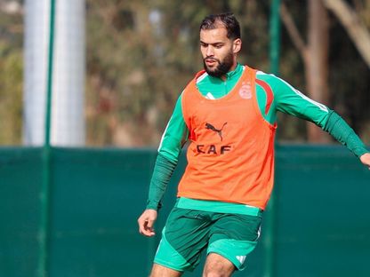 محمد أمين توغاي من تدريبات منتخب الجزائر -  30 ديسمبر 2025 - FB/Équipe d'Algérie de football