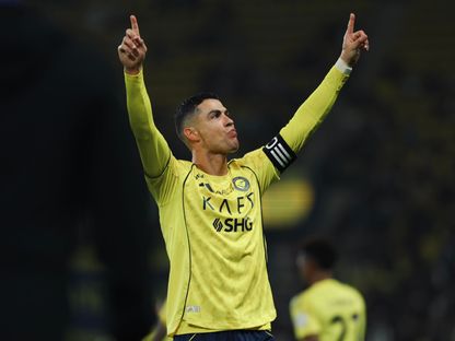 كريستيانو رونالدو نجم النصر يحتفل بهدفه أمام الأخدود بالدوري السعودي - 27 ديسمبر 2025 - X@AlNassrFC