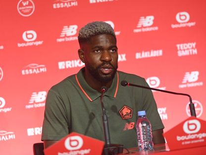 صامويل أومتيتي من أول مؤتمر صحفي له رفقة ليل - 22 يوليو 2023 - X/losclive