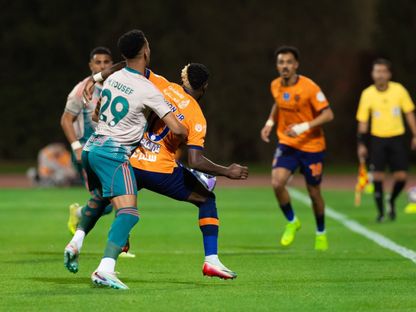 من مواجهة الفيحاء والأهلي بالدوري السعودي - 8 أبريل 2026 - X/@AlfayhaSC