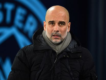 مدرب مانشستر سيتي بيب غوارديولا قبل مباراة سالفورد في كأس الاتحاد الإنجليزي - 11 يناير 2025 - Reuters