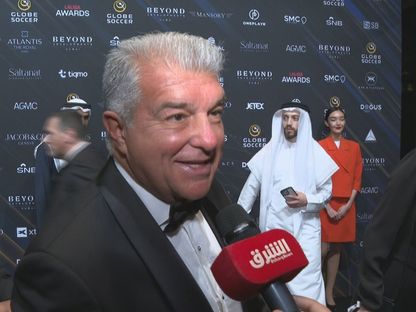 رئيس برشلونة جوان لابورتا في حديث لـ"الشرق" خلال حفل جوائز "دبي غلوب سوكر 2025" - 28 ديسمبر 2025 - الشرق