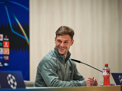 يوشوا كيميش لاعب بايرن ميونيخ في مؤتمر صحفي قبل مواجهة ريال مدريد - 6 أبريل 2026 - x@FCBayern