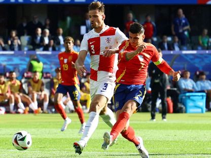 ألفارو موراتا يسجل هدف تقدم منتخب إسبانيا أمام كرواتيا في يورو 2024 - Reuters