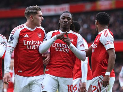 إيبيريتشي إيزي بعد تسجيله هدفاً لأرسنال في مرمى كريستال بالاس - 26 أكتوبر 2025 - Action Images via Reuters