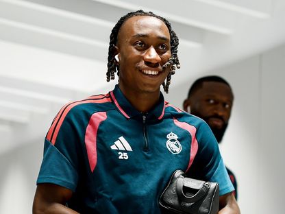 ديوماندي لاعب ريال مدريد يستعد قبل مواجهة رايو فايكانو - 12 سبتمبر 2026 - X/@realmadrid