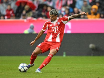 لويس دياز مهاجم بايرن ميونيخ خلال مباراة أولمبيك ليون الودية - 2 أغسطس 2025 - Reuters