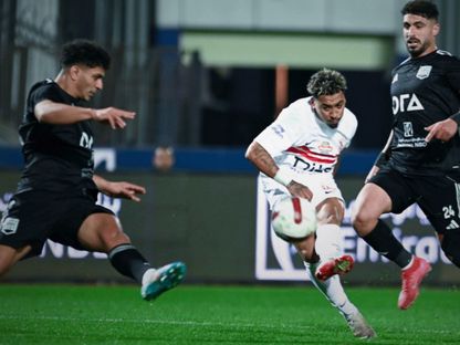 البرازيلي جوان بيزيرا يسجل لنادي الزمالك أمام نادي زد في الدوري المصري الممتاز - 24 فبراير 2026 - @ZSCOfficial/x
