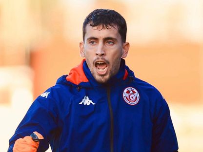 أيمن دحمان حارس منتخب تونس خلال تدريب - 22 ديسمبر 2025 - FB/@Équipe Nationale Tunisienne