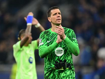 فويتشيك تشيزني من مباراة برشلونة وإنتر ميلان بنصف نهائي دوري أبطال أوروبا - 6 مايو 2025 - Reuters