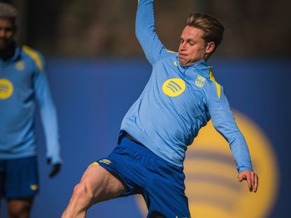 فرينكي دي يونغ خلال تدريب لبرشلونة - 21 فبراير 2026 - @FCBarcelona