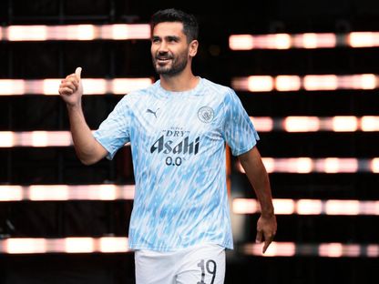 لاعب مانشستر سيتي إيلكاي غوندوغان قبل مباراة الوداد البيضاوي في كأس العالم للأندية - 18 يونيو 2025 - Reuters