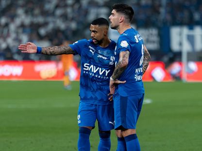 مالكوم وروبن نيفيز خلال مباراة الهلال والتعاون بالدوري السعودي - 4 أبريل 2026 - X/Alhilal_FC