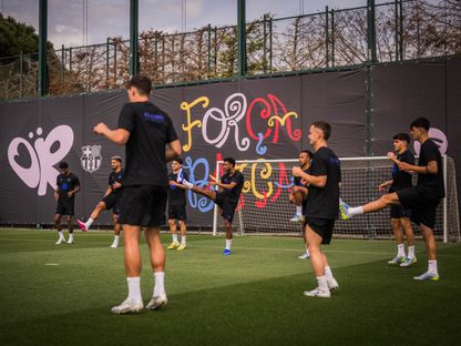 خلال تدريب لبرشلونة - 1 مايو 2026 - X/@FCBarcelona