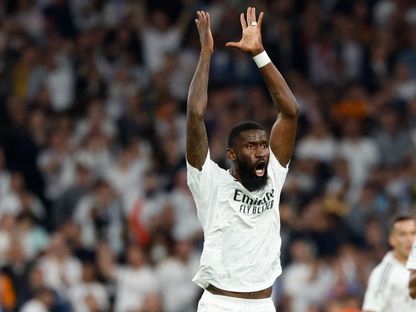 لاعب ريال مدريد أنطونيو روديغر خلال مباراة بوروسيا دورتموند في دوري أبطال أوروبا - 22 أكتوبر 2024 - Reuters