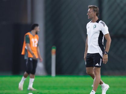 هيرفي رونار خلال تدريب للمنتخب السعودي - 9 يونيو 2025 - X/@SaudiNT