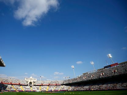 ملعب "مونتجويك" قبل مباراة بين برشلونة ولاس بالماس - 30 نوفمبر 2024 - Reuters