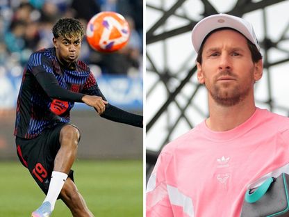 ليونيل ميسي ولامين يامال في صورة مركبة - Asharq News