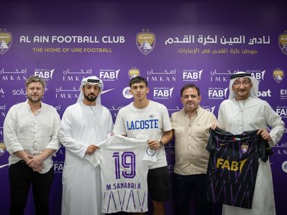 ماتيو سنابريا بعد توقيع عقده مع العين الإماراتي - 23 أبريل 2022 - X/@alainfcae