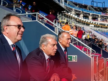 رئيس برشلونة جوان لابورتا في ملعب "كامب نو" - 7 نوفمبر 2025 - fcbarcelona.es