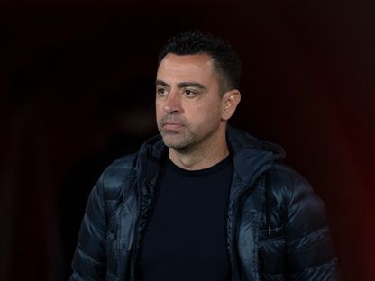 مدرب برشلونة تشافي هيرنانديز خلال مباراة ضد ألميريا - 16 مايو 2024 - AFP