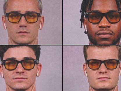 صورة مركبة للاعبي أتلتيكو مدريد يرتدون نظارات سخرية من تصريحات يامال قبل إياب ربع نهائي أبطال أوروبا - 14 أبريل 2026 - X/@Atleti