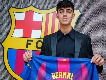 مارك بيرنال لاعب برشلونة بعد تمديد التعاقد حتى 2029 - 29 سبتمبر 2025 - X/@FCBarcelona