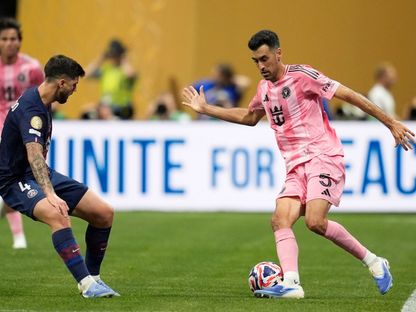 سيرجيو بوسكيتس لاعب إنتر ميامي خلال مواجهة باريس سان جيرمان في دور 16 بكأس العالم للأندية - 29 يونيو 2025 - Reuters