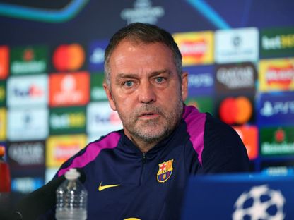 هانزي فليك خلال مؤتمر صحفي - 9 مارس 2026 - Reuters