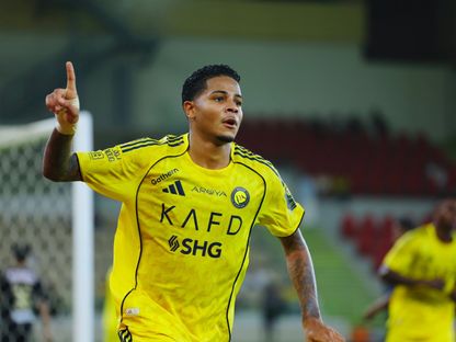 احتفال ويسلي لاعب النصر بتسجيل هدف في مرمى جدة بكأس الملك - 23 سبتمبر 2025 - X/@aawsat_spt