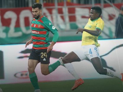 زكرياء نعيجي من مباراة مولودية الجزائر وماميلودي صنداونز بدوري أبطال إفريقيا - 26 نوفمبر 2025 - FB//mcalger.officiel