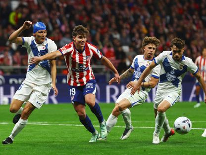 خوليان ألفاريز خلال مباراة بين أتلتيكو مدريد وديبورتيفو لاكورونيا - 24 أكتوبر 2026 - REUTERS