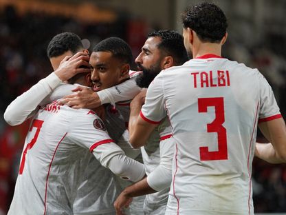 احتفال لاعبي تونس بتسجيل هدف في مرمى أوغندا بكأس إفريقيا - 23 ديسمبر 2025 - Reuters