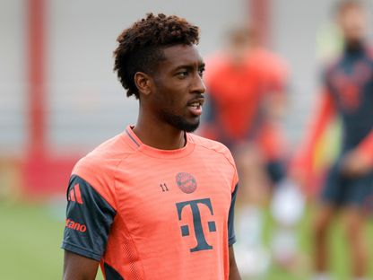كينغسلي كومان خلال تدريب لبايرن ميونيخ - 31 يوليو 2025 - Reuters