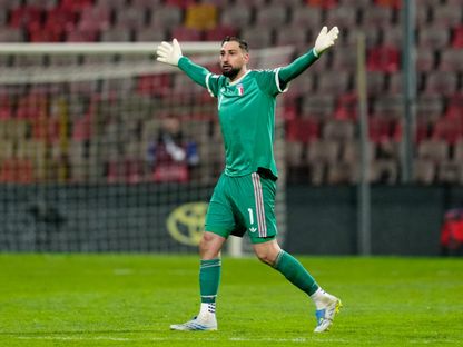 جيانلويجي دوناروما خلال مباراة البوسنة والهرسك وإيطاليا بنهائي الملحق الأوروبي المؤهل لكأس العالم - 31 مارس 2026 - Reuters