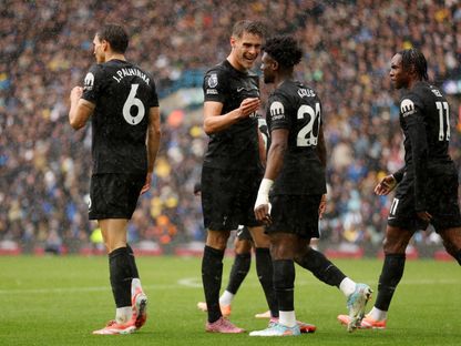 محمد قدوس لاعب توتنهام يحتفل بالتسجيل ضد ليدز - 4 أكتوبر 2025 - Reuters