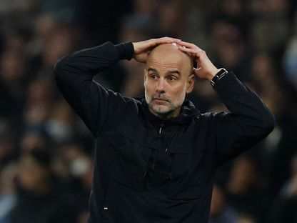 بيب غوارديولا مدرب مانشستر سيتي خلال مواجهة نوتنغهام فورست في الدوري الإنجليزي الممتاز - 5 مارس 2026 - REUTERS