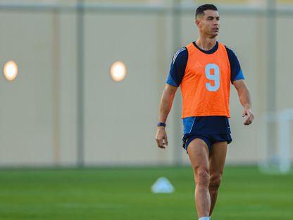 كريستيانو رونالدو نجم نادي النصر في حصة تدريبية - 17 فبراير 2026 - X/@AlNassrFC