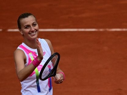 لاعب التنس التشيكية بيترا كفيتوفا في بطولة رولان غاروس - AFP