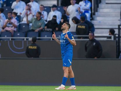 ألكسندر ميتروفيتش بعد تسجيله هدفاً للهلال في مرمى العروبة بالدوري السعودي - 12 مايو 2025 - X/@SPL