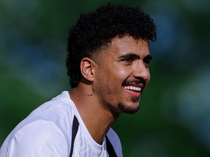 لاعب مصر حسام عبد المجيد خلال تدريب للمنتخب - 2 يونيو 2026 - X@EgyptNT